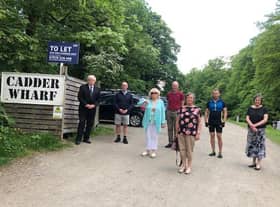 Councillor Gary Pews with Cadder Church minister the Rev.John MacGregor, local resident Margaret Crane, church officer Fraser MacKenzie and other objectors