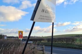Advertising hoard blown over CALA