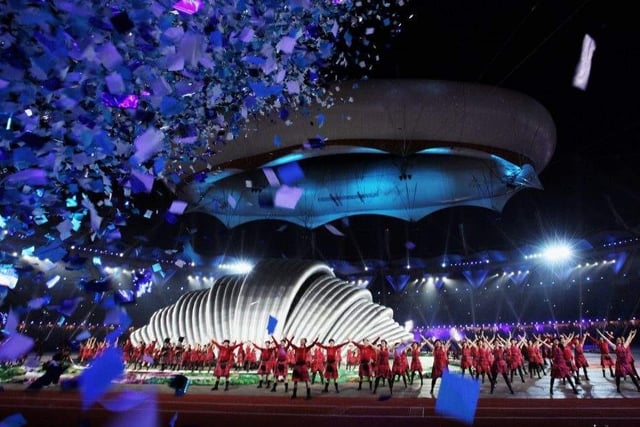 The closing ceremony at Delhi's Games in 2010.