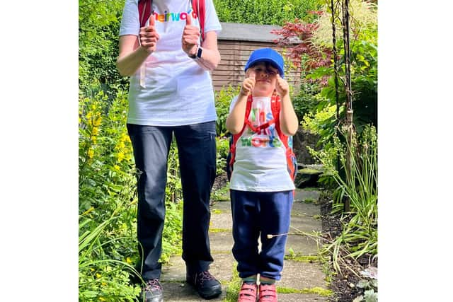 David and his gran on their epic trek