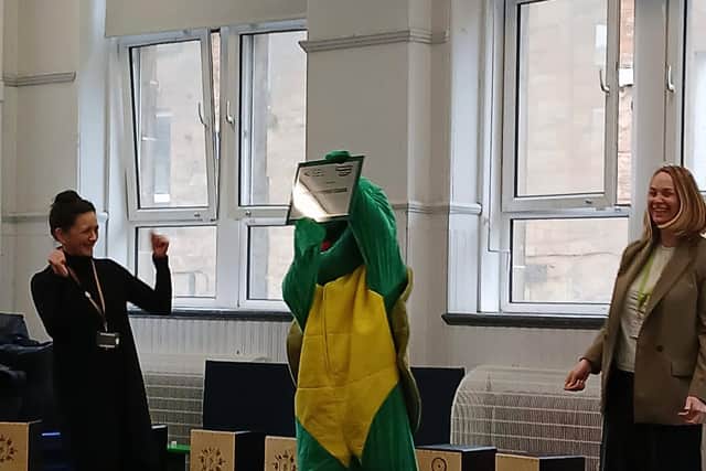 Whiteinch Primary; Ms Sarita Rodriguez, Depute Headteacher; Katrina McGovern, Team Manager for Glasgow Education Support at Barnardo’s; and Twiggle.