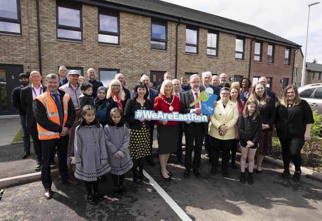 The opening of the Balgraystone Road development in Barrhead © Gibson Digital /East Renfrewshire Council 2022
