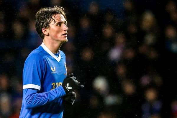Rangers midfielder Alex Lowry has made four first team appearances for the Ibrox club since being handed his debut by Giovanni van Bronckhorst in January. (Photo by Alan Harvey / SNS Group)