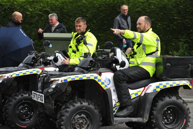 The long arm of the law enjoyed the day too on their quad bikes.