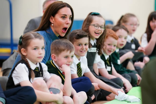 Kate takes part in the 'Roots of Empathy' session.