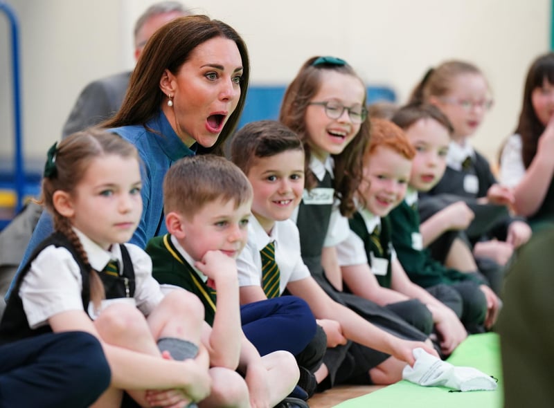 Kate takes part in the 'Roots of Empathy' session.