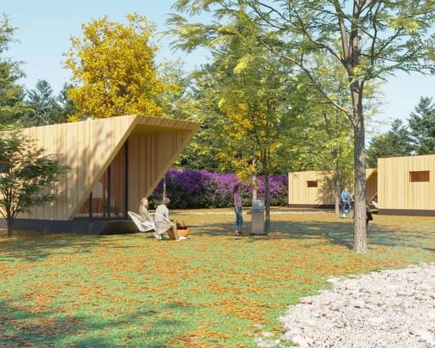 How the Swedish-designed pod/lodge will look on a site