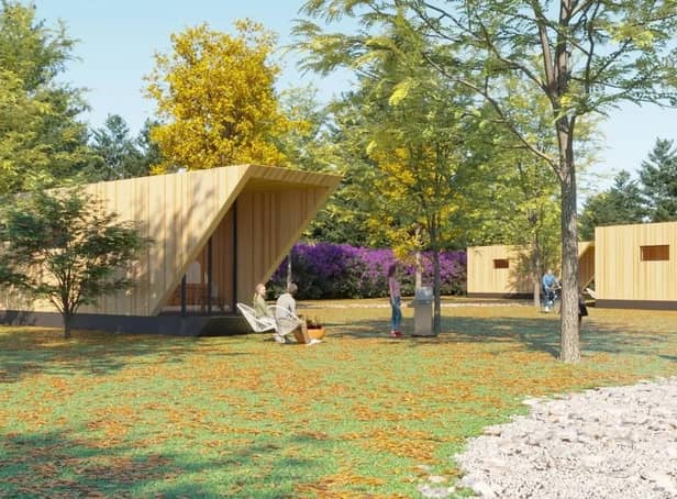 How the Swedish-designed pod/lodge will look on a site