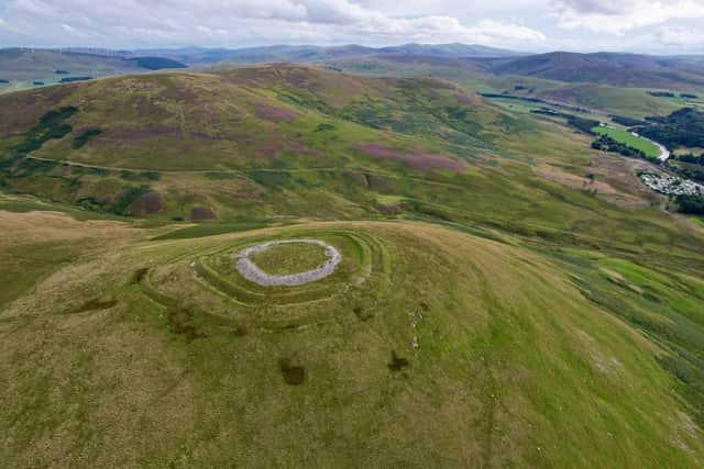 The best-preserved example of a local hillfort is Arbory Hill near Abington; a friend of mine took this stunning aerial shot of the magnificent hillfort using a drone.