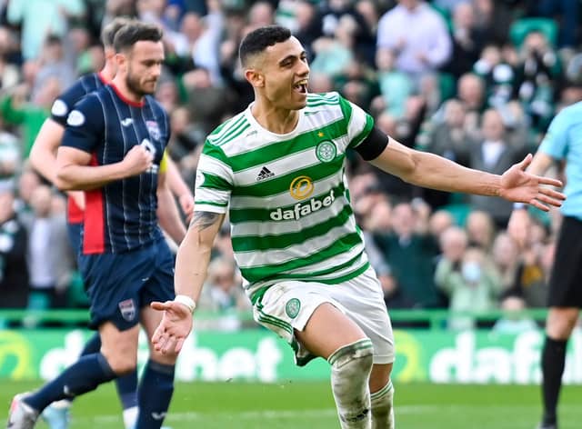 Giorgios Giakoumakis is expected to lead the line for Celtic at Ibrox.
