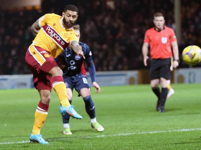 Kaiyne Woolery netted two league goals for Motherwell last season, both at Ibrox (Pic by Ian McFadyen)