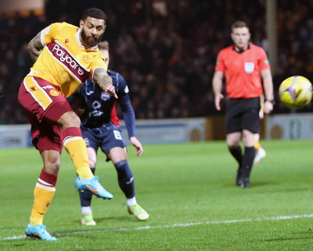 Kaiyne Woolery netted two league goals for Motherwell last season, both at Ibrox (Pic by Ian McFadyen)