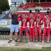 Glasgow Tigers celebrate their victory over Kent Kings