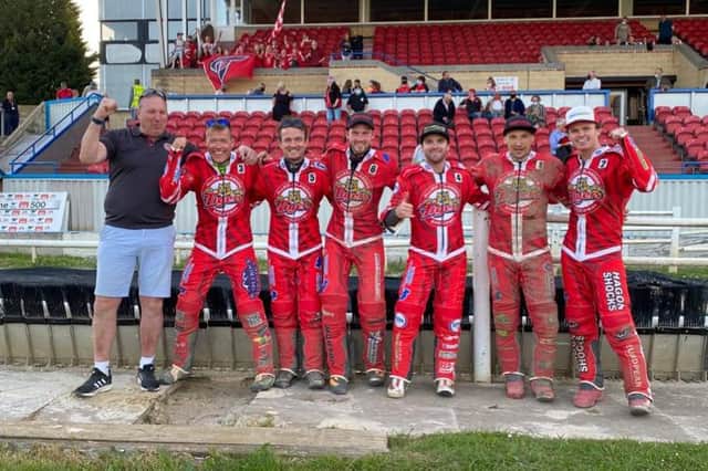 Glasgow Tigers celebrate their victory over Kent Kings