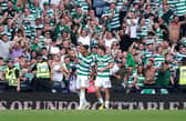 Celtic's Adam Idah (left) celebrates scoring the winner.