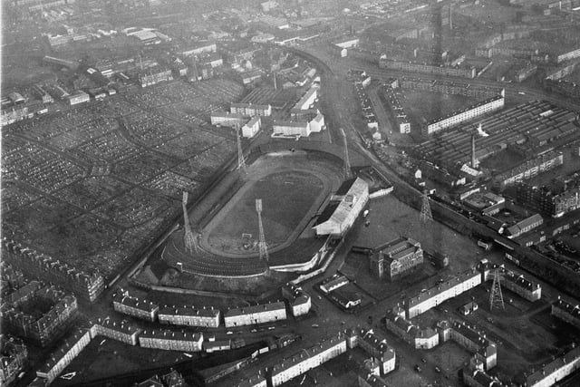 An aerial view of Celtic Park.