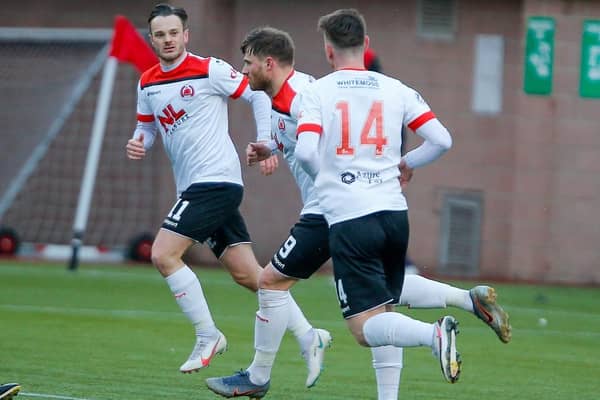 Goals by Ally Love and David Goodwillie preserved Clyde's League 1 status (pic: Craig Black Photography)