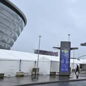 The COP26 venue is being dismantled