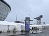 The COP26 venue is being dismantled
