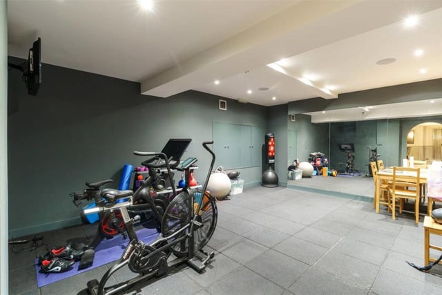The basement gym.