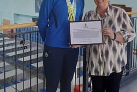 Rona Mackay with Commonwealth Games medal winner Katie Shanahan from Bishopbriggs