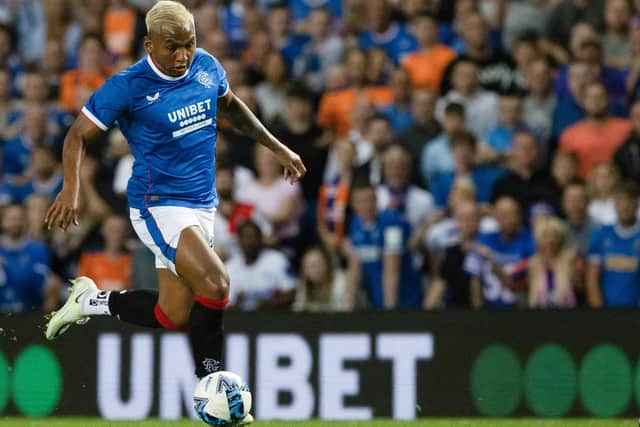 Rangers' Alfredo Morelos is being made to bide his time for game minutes since his return from long-term injury. (Photo by Craig Williamson / SNS Group)