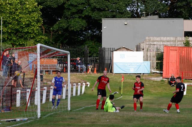 Thorniewood United (in red shirts) in action (Library pic by Kevin Ramage)