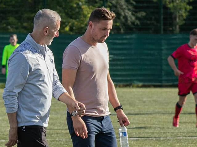Ricky Waddell (right) was not a happy man after Saturday's defeat