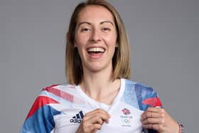 Kirsty Gilmour at a Tokyo 2020 Team GB kitting-out session in Birmingham (Photo by Karl Bridgeman/Getty Images for British Olympic Association)