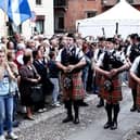 Some of the band playing at an event in Verona
