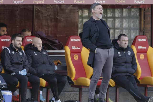 Graham Alexander's Motherwell side were defeated 3-1 by Rangers at Fir Park (Pic by Ian McFadyen)