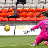 Rangers striker Jermain Defoe is denied by a smart save from Partick Thistle goalkeeper Jamie Sneddon in the first half of the pre-season friendly at Firhill. (Photo by Craig Williamson / SNS Group)