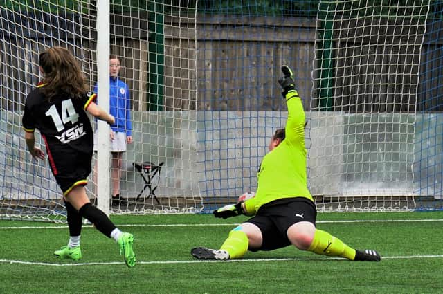 Jenna McQuillan puts Rossvale in front at Renfrew (pic courtesy of Adrian Foster-Western)