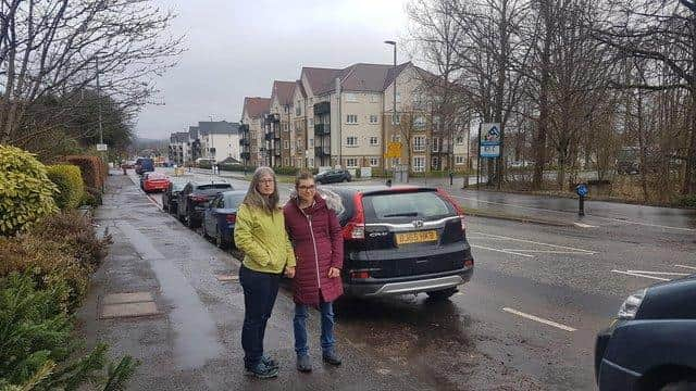 Resident Lynne McLean at the area concerned with her daughter who has severe mobility problems