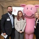 L-R: Stuart Machin CEO M&S, Daisy Smith from M&S Bury the Rock, Jessica Black from Metro Centre and Frankie Fraser from M&S Glasgow Fort