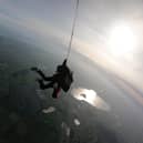 Tracey Sayle completed the sky dive to raise funds for the care home.  (Pic: submitted)