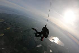 Tracey Sayle completed the sky dive to raise funds for the care home.  (Pic: submitted)