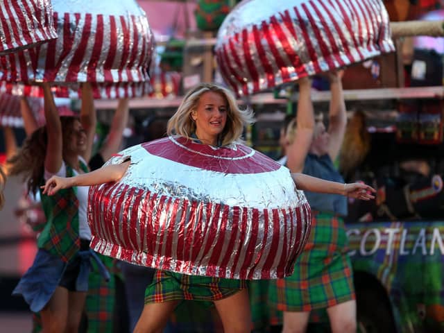 Performers dressed as Tunnock's Teacakes played a starring role in the 2014 Commonwealth Games Opening Ceremony in Glasgow (Picture: Andrew Milligan)