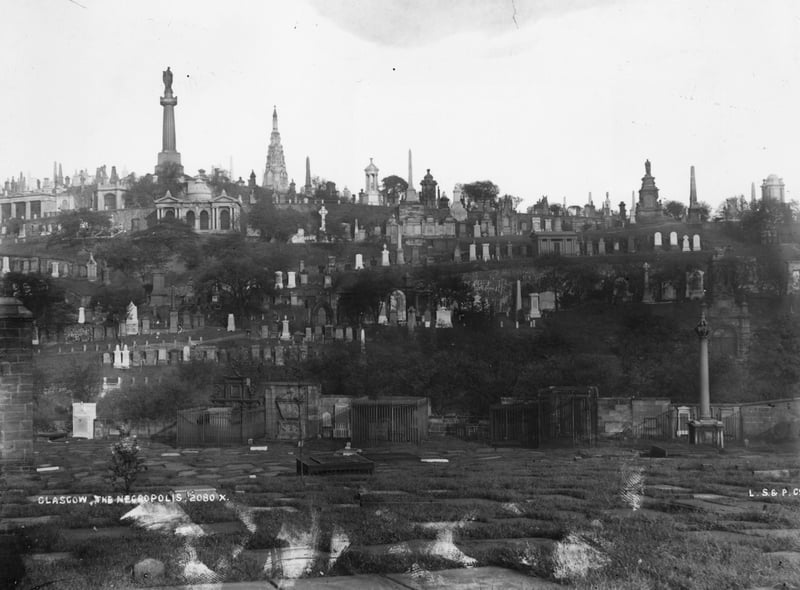 1890:  The Necropolis graveyard in Glasgow.
