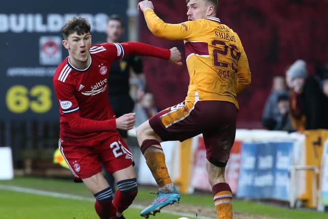 'Well match winner Connor Shields battles with Calvin Ramsay