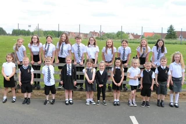 The boys and girls at Forth Primary School who have been selected as the court for the 2021 gala day.