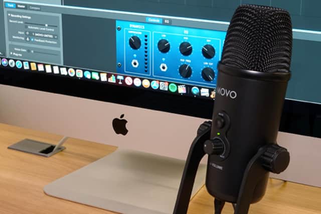 The professional-looking Movo microphone is made of robust metal. Image: Movo
