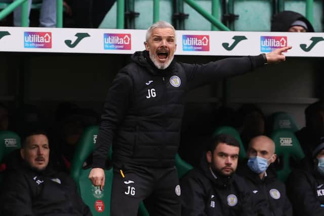 St Mirren manager Jim Goodwin during his side's victory over Hibernian at Easter Road. Photo by Alan Harvey / SNS Group