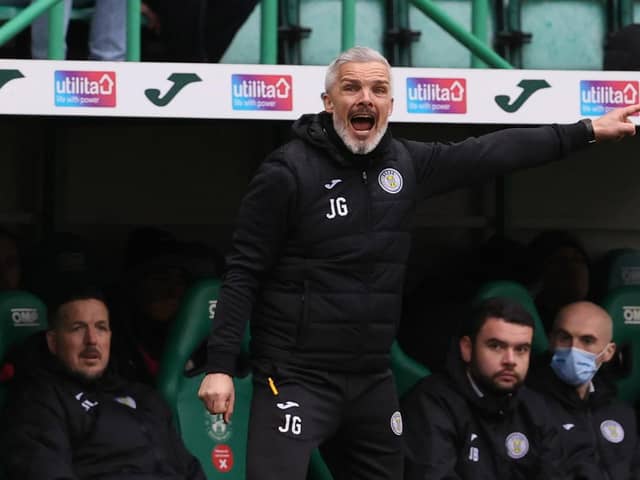 St Mirren manager Jim Goodwin during his side's victory over Hibernian at Easter Road. Photo by Alan Harvey / SNS Group