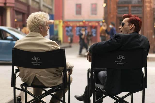 David Tennant and Michael Sheen will return to reprise their roles in Good Omens Season 2. Photo: Amazon Studios.
