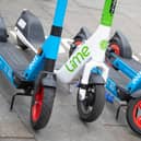 General view of E-Scooters operated by Dott, Lime and Tier at an E-Scooter hire point in Kensington, west London Picture date: Tuesday June 29, 2021.