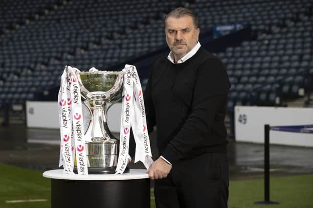 Celtic's Ange Postecoglou  believes his team will be best served by being made fully aware of what is at stake at Hampden on Sunday. The promoting Viaplay’s exclusively live coverage of the Viaplay Cup final against Rangers, coverage starting at 2pm on Sunday.  Viaplay is available to stream from viaplay.com or via your TV provider on Sky, Virgin TV and Amazon Prime as an add-on subscription. (Photo by Alan Harvey / SNS Group)