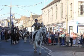 Ross leads Lord Cornets down the High Street for the Shifting ceremony.