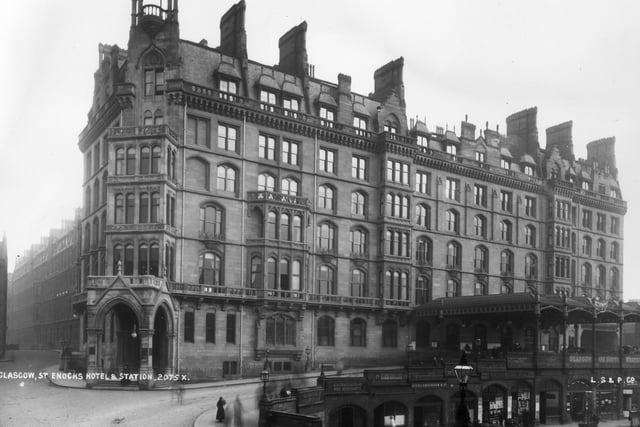 1895:  St Enoch's Hotel in Glasgow, behind the railway station, opened in 1878.