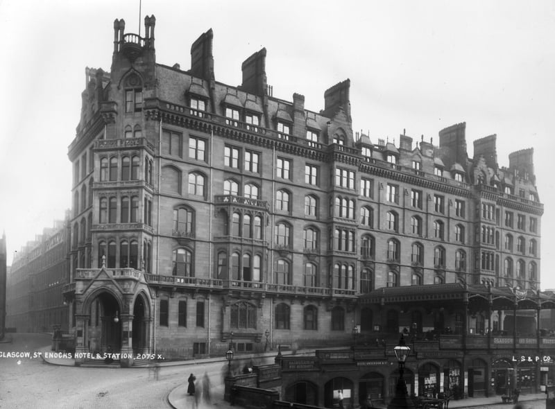 1895: St Enoch's Hotel in Glasgow, behind the railway station, opened in 1878.